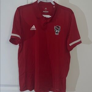 Adidas NC State Wolfpack Football Baseball team golf Polo shirt M Climacool